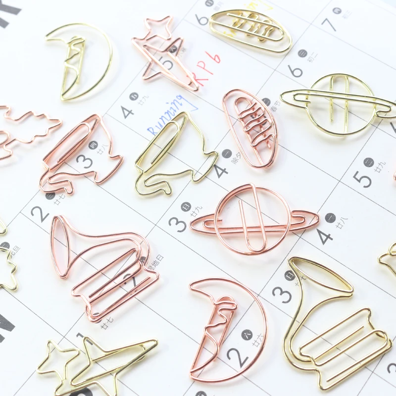 Милые кавайные креативные металлические зажимы Domikee из розового золота для
