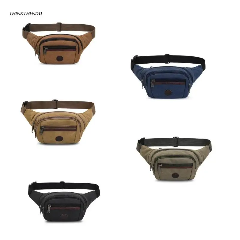 

Холщовая поясная сумка для мужчин, забавная сумочка на пояс для денег, дорожный кошелек на ремне, клатч-бананка через плечо, нагрудный чехол ...