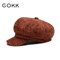 cokk newsboy cap octagonal hat beret women autumn winter hats for women fashion vintage gorro casquette beret female