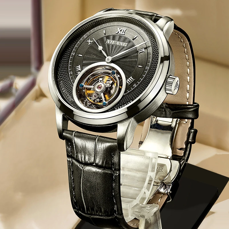 AILANG настоящие механические мужские часы tourbillon Ультратонкие от известного бренда