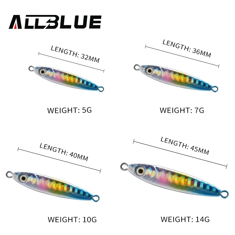 Блесна для рыбалки ALLBLUE 2020 микро Ач бросок с берега джиг 5g 7 г 10 14 г|Наживки рыбной