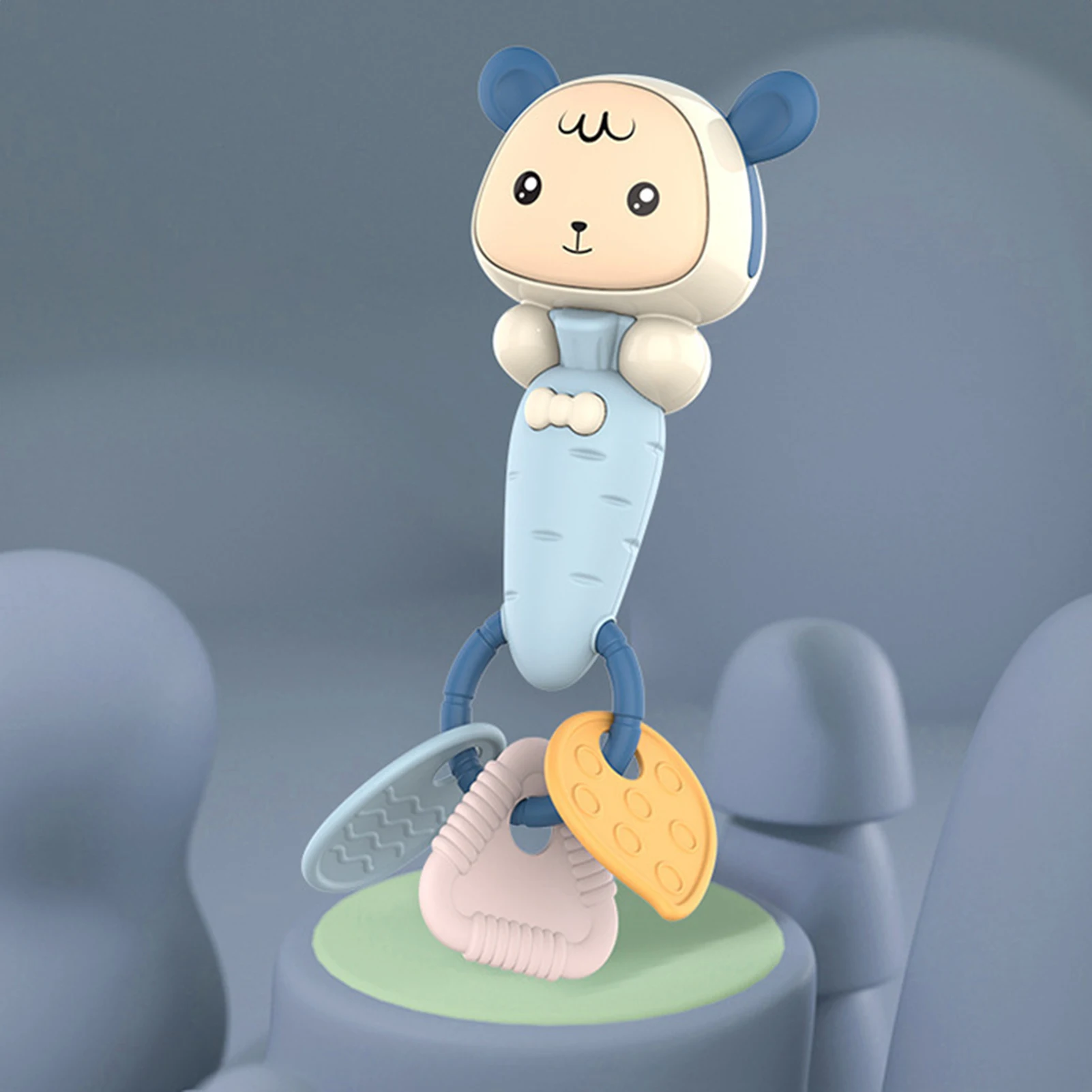 

Newborn Hand Doorbell Rattle Music Teether Toddler Multifunctional Attractive Interesting Practical Early Childhood Educational