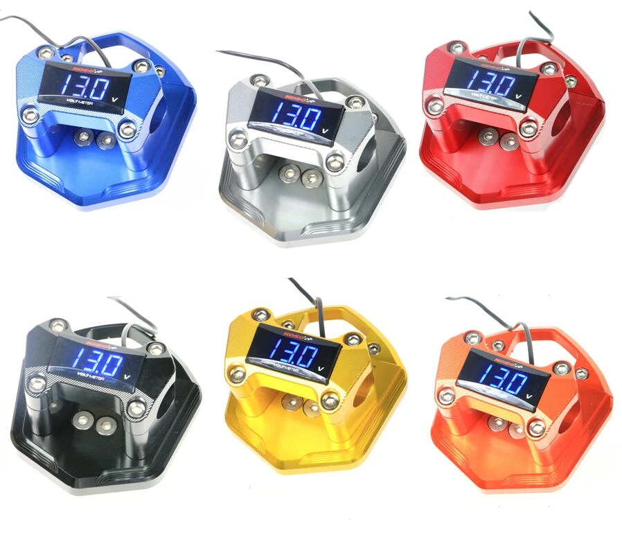 Аксессуары для скутеров и мотоциклов зажим на руль с вольтметром CNC алюминиевый