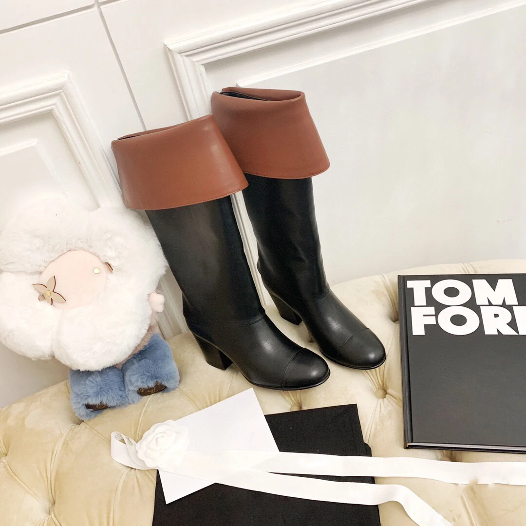 

Женские ботинки из натуральной кожи, с круглым носком, на высоком каблуке