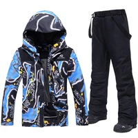 new winter ski suit for men warm windproof waterproof outdoor sports snow jackets and pants male ski equipment snowboard suits