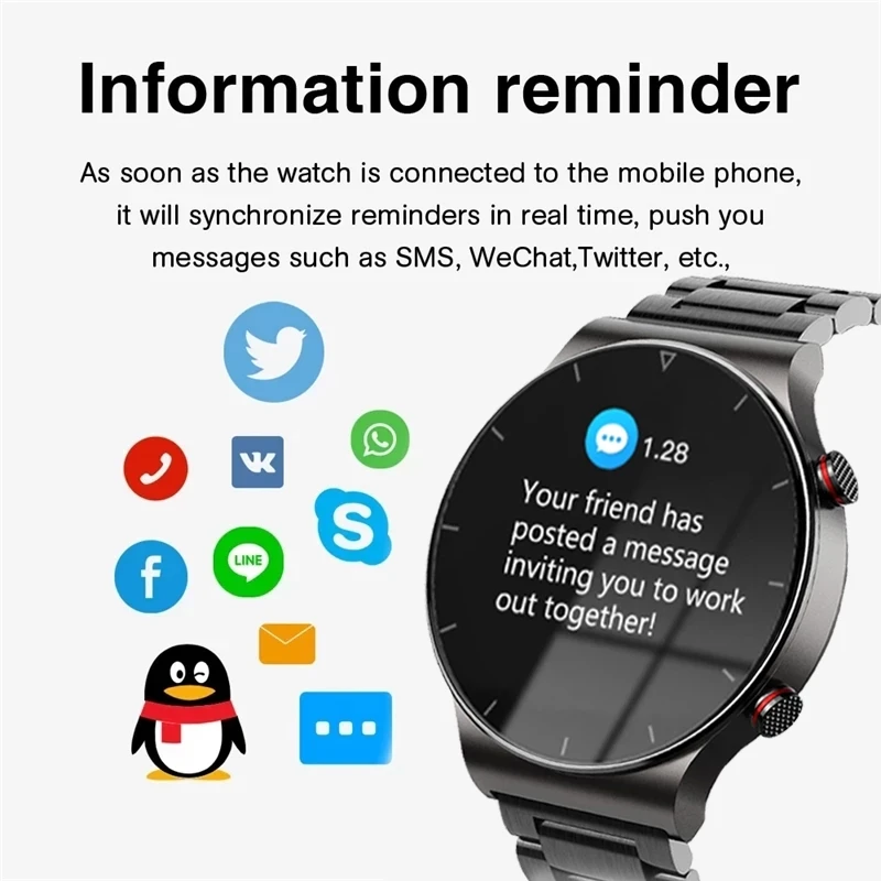 luxury mens smartwatch men sports watch full screen touch bluetooth call heart rate monitoring ip67 waterproof for reloj mujer free global shipping