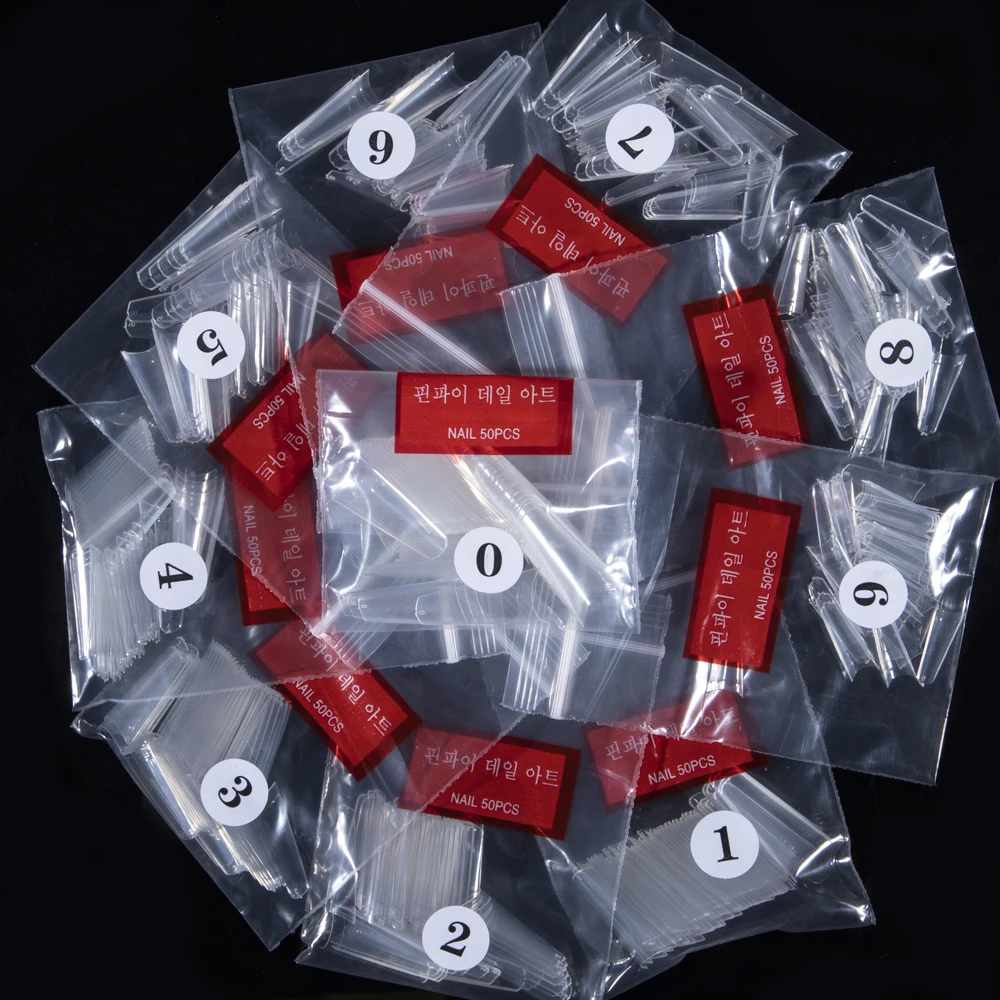 Накладные ногти кончики для французского маникюра 500 шт./пакет полупокрытие