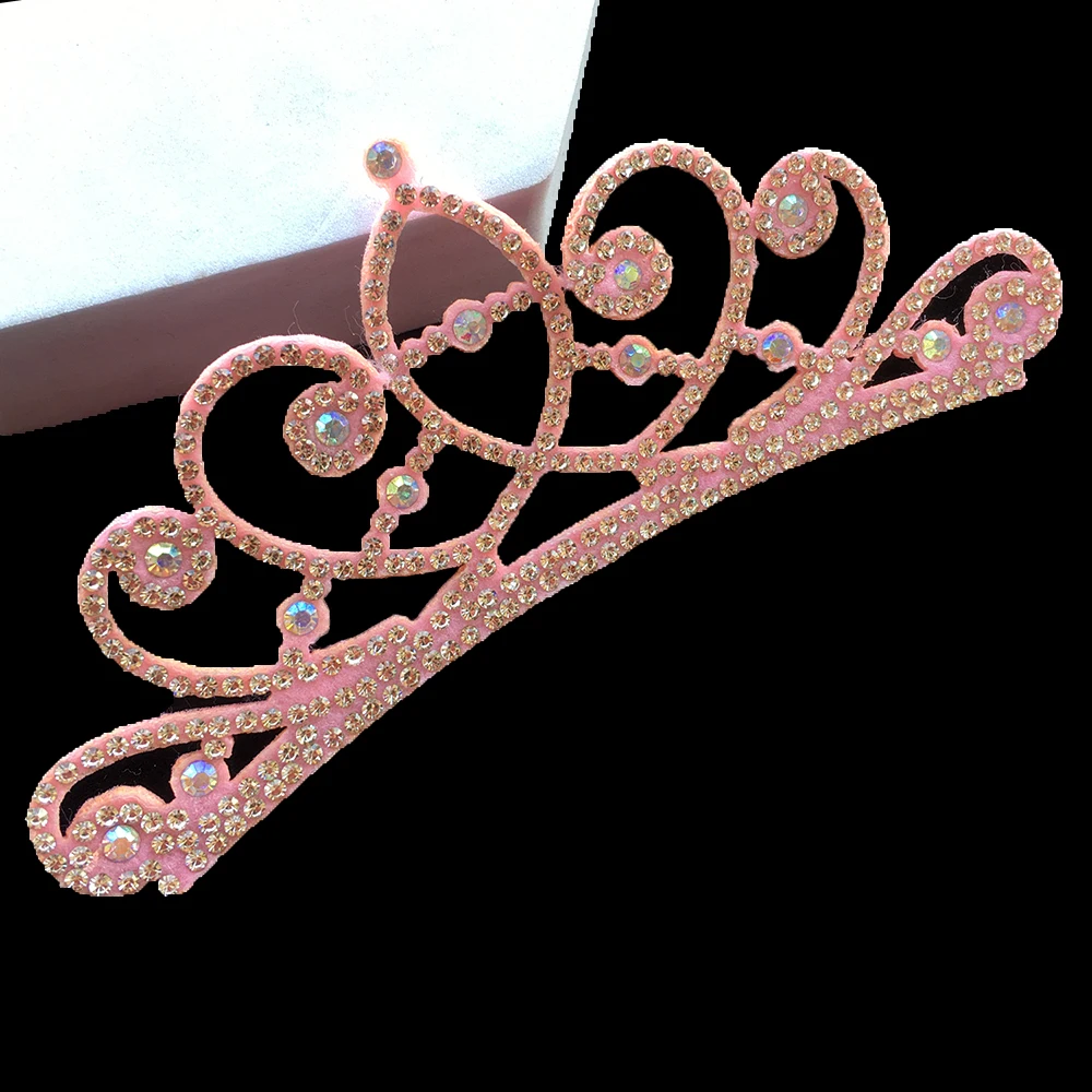 10 шт. стразы корона ткань аппликация для рукоделия/свадьбы/украшения одежды патч