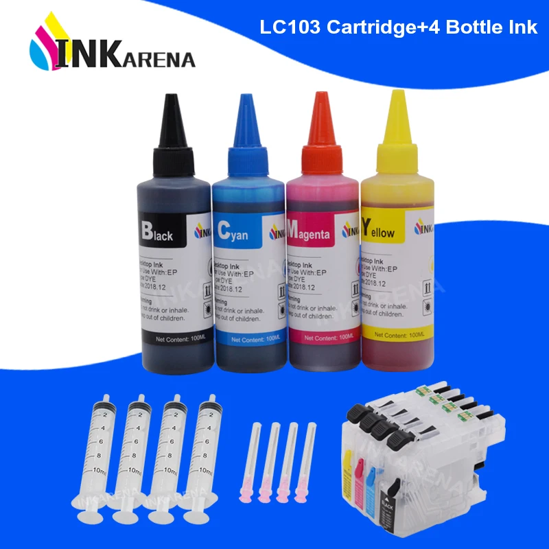 Чернильный картридж INKARENA LC103 XL для Brother LC 101 103 105 107 109 MFC J6720DW J6920DW J285DW J470DW + чернила