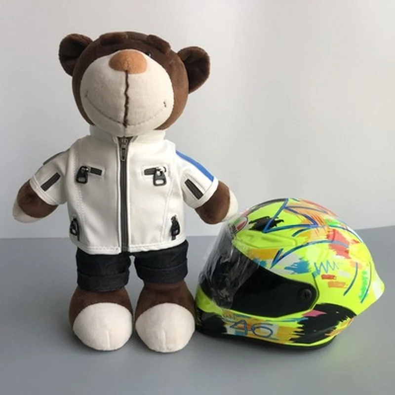 Искусственная кукла ралли мотоцикл медведь шлем модель куклы маленькое