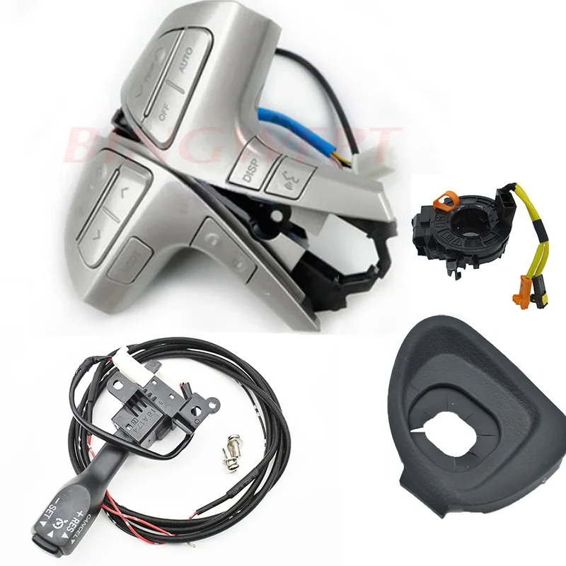 1set UV silver Рулевое колесо аудио кнопка управления с Bluetooth 84250-06160 для Пластиковая пилочка для ногтей Hilux Vigo Highlander Innova 2011-2013 - Цвет: 1set UV silver