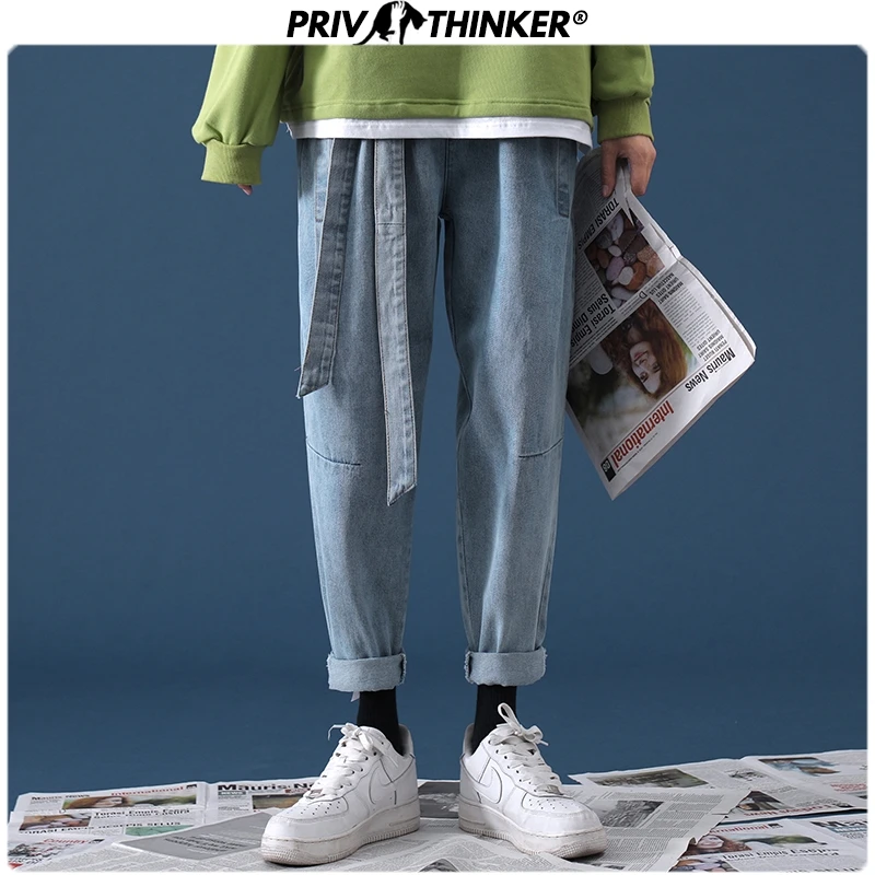 Мужские и женские джинсы Privathinker свободные оверсайз в стиле хип хоп 2020|Мужские