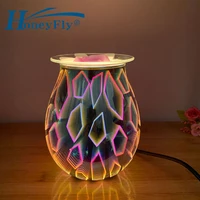 honey3d firework nightlight decor lamp table light touch wax melt incense burner practice oil diffuser glass aroma