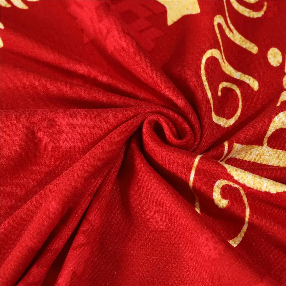 Рождественский эластичный чехол на стул пыленепроницаемый Мягкий защитный