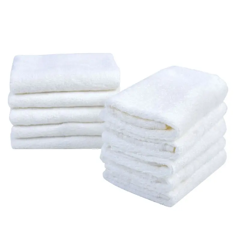 

6 Pcs White Handkerchiefs Soft Square Washable Hanky Kids Absorbent Washcloths D0AF
