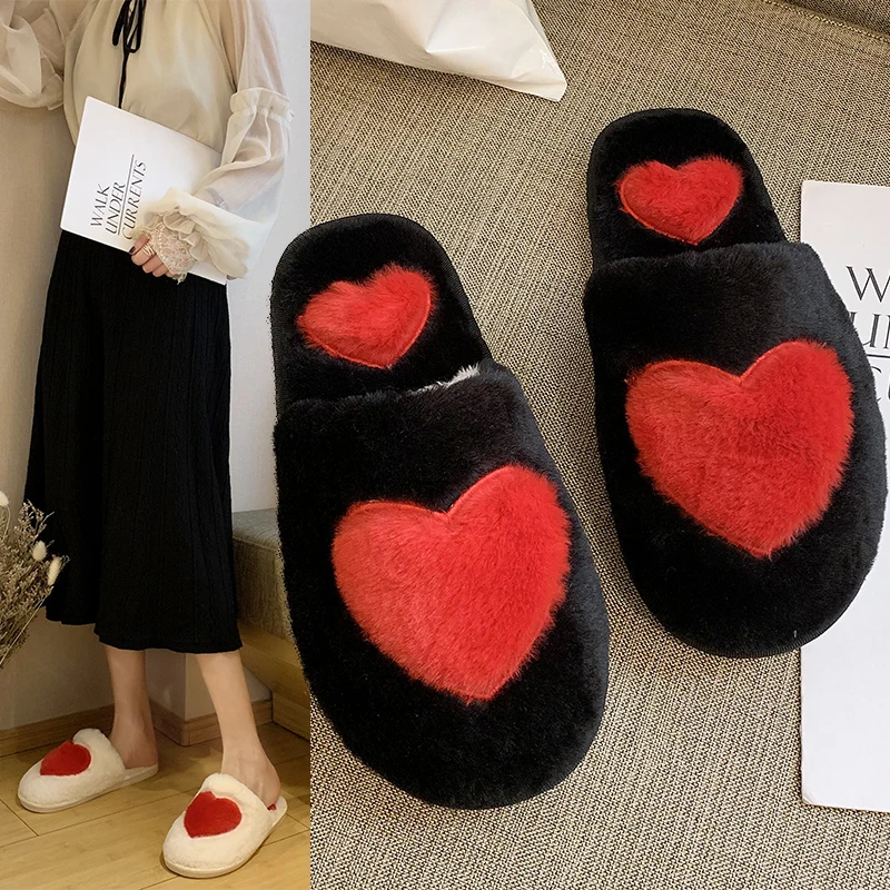 Женские тапочки хлопковые с милым мехом домашние милые модные женские Тапочки |