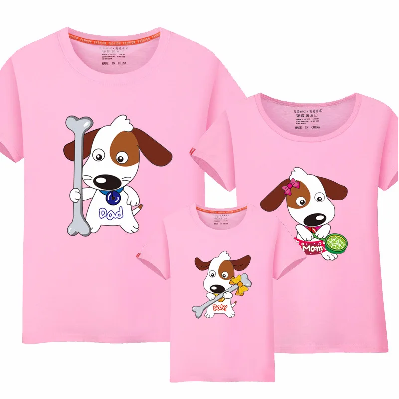 Платье для мамы и дочки Папа мама я дочка сын Одинаковая одежда семьи футболка