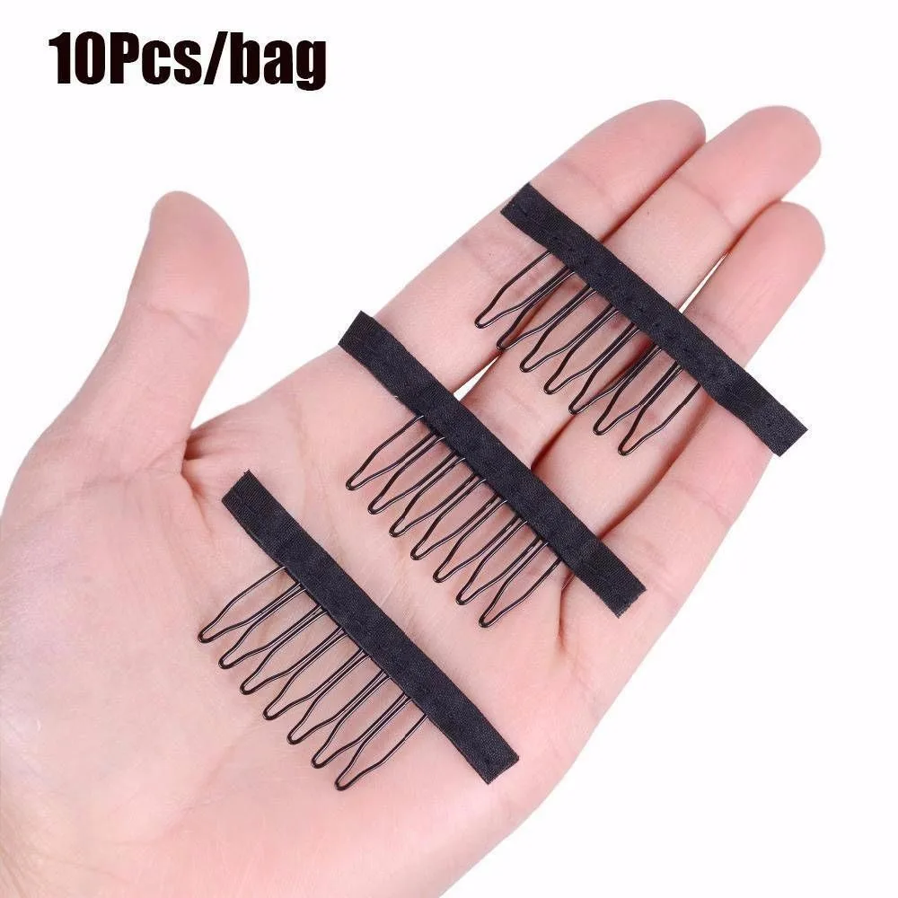 10 шт. чёрные пряди для наращивания волос из нержавеющей стали|Аксессуары укладки|