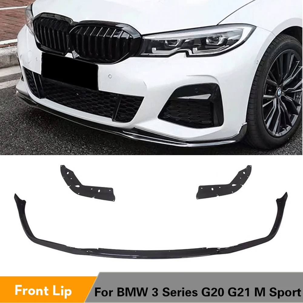 Разветвители переднего бампера для BMW 3 серии G20 G28 M Sport 2019 2020 передний бампер
