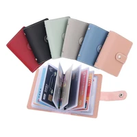 26 card slots pu leather women credit card wallet fashion cute cards holder candy color korean wallet for cards card holder