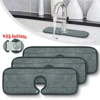 new kitchen faucet absorbent mat with buttons sink splash guard microfiber drying pad countertop protector for kitchen bathroom