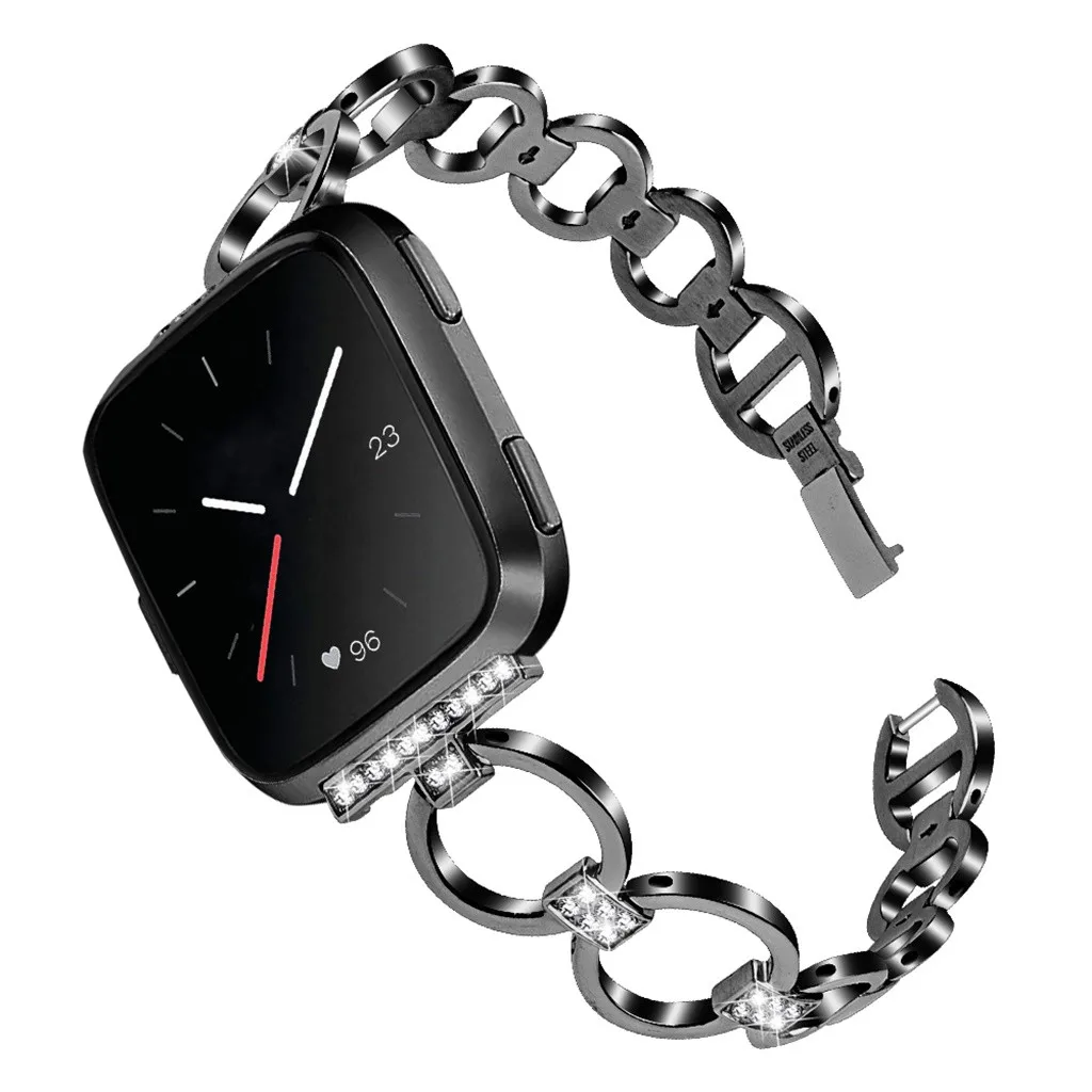 Ремешок из нержавеющей стали для Fitbit Versa Lite ремешок часов сменный мужчин t Watch