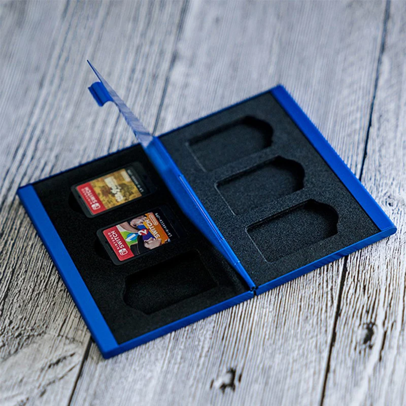 

Aluminum Game Card Storage Box for Nintendo Switch Game Cards Holder Bag Hard Shell Cover Case 6 in 1 Switch lite Accessories