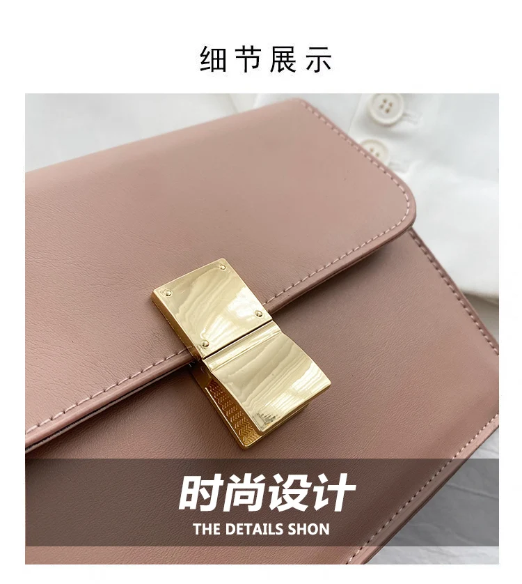 

Female Small Luxury Brand Thick Chain Crossbody Bags for Women Black Ladies Handbags Shoulder 2021 Summer Leather Bags