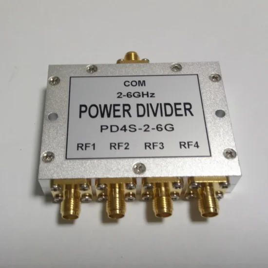 2-6g, WiFi, 1:4, 2.4G, 5g power divider, 4-power divider, test level, microstrip power divider, SMA