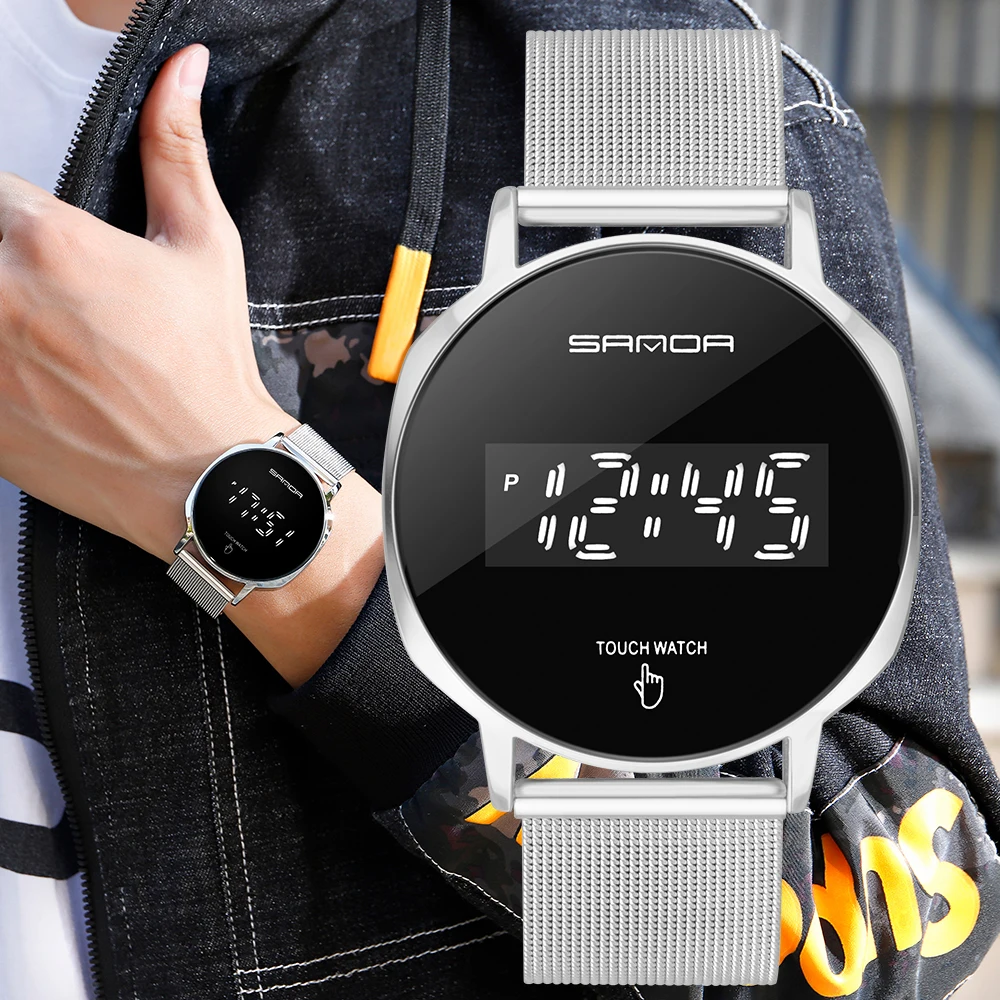 Часы SANDA Мужские Цифровые с сенсорным экраном модные водонепроницаемые