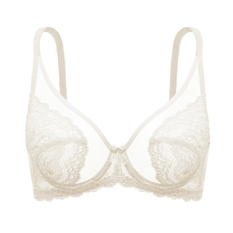 

Large bra small full-cover cup ultra-thin bra sexy lace large size bra without sponge thin underwear woman