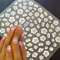 newest faint yellow flower design 3d self adhesive back glue decal slider diy decoration tools nail stickers cc 1 2 3