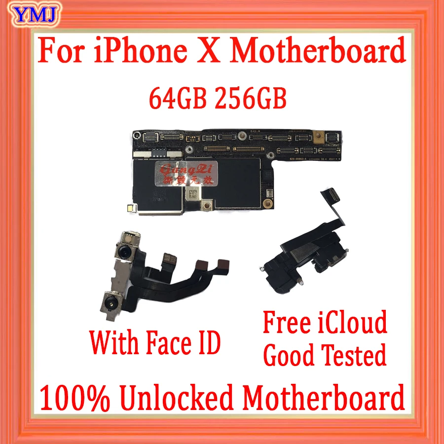 Материнская плата для iphone X 64 ГБ 256 с/без Face ID 100% оригинальная разблокированная