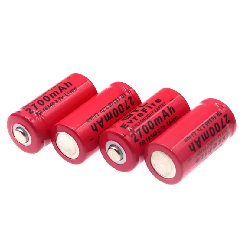 3,7 V 2700mAh литий-ионный 16340 аккумулятор CR123A аккумуляторные батареи 3,7 V CR123 для лазерной ручки светодиодный фонарик