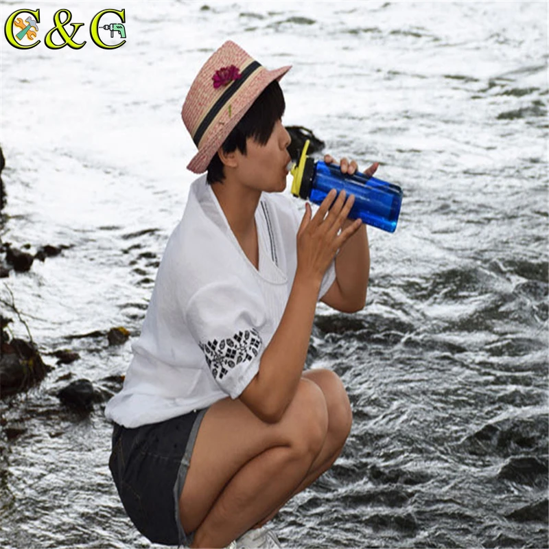 650ml Sports Water Filter Cup Purifier Cleaner Bottle BPA Free Survival Drinking Tool Kit Outdoor Sport Portable Travel | Дом и сад