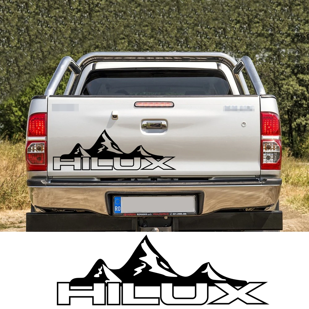 Пикап Дверь Боковая наклейка Задний задний капот автомобиля Декоративная наклейка для Toyota Hilux Revo Vigo Графика Виниловая горная обложка Аксессуары.