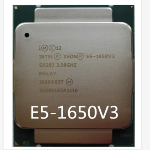Процессор Intel Xeon E5 1650 V3, 3,5 ГГц, 6-ядерный, 15 Мб кэш-памяти, LGA2011-3, процессор E5 1650-V3, 1650V3