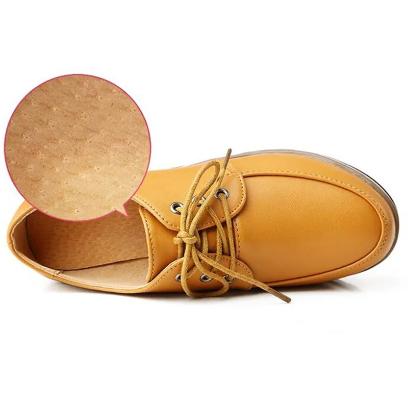 Кроссовки QIUBOSS женские из натуральной кожи на толстой подошве повседневные