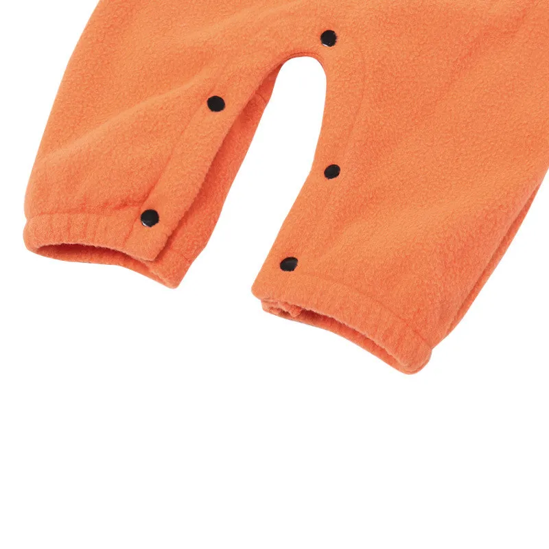 

Newborn Halloween Custom Infant Baby Girls Boys Rompers Pumpkin Print Long Sleeve Hooded Autumn Warm Infant Jumpsuits clothes