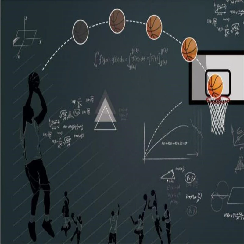 Функциональная 3d-доска для баскетбола фотобумага спортзала школы промышленного