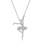 Красочное циркониевое ожерелье для танцующей девушки для женщин Стразы Кристалл балетки девушки ожерелья ошейник цепь ювелирные изделия бижутерия