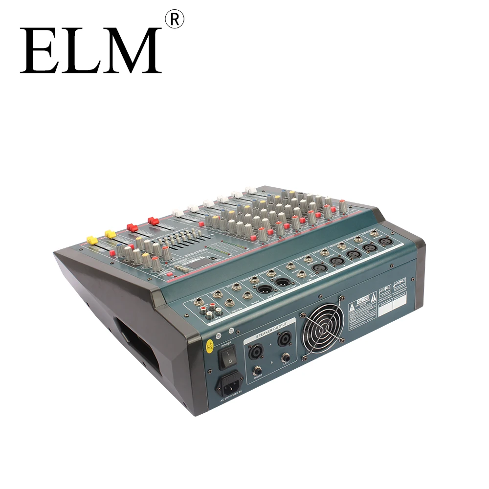 6 Channel professional sound audio power mixer usb interface controller professional sound mixer power mixer amplifier