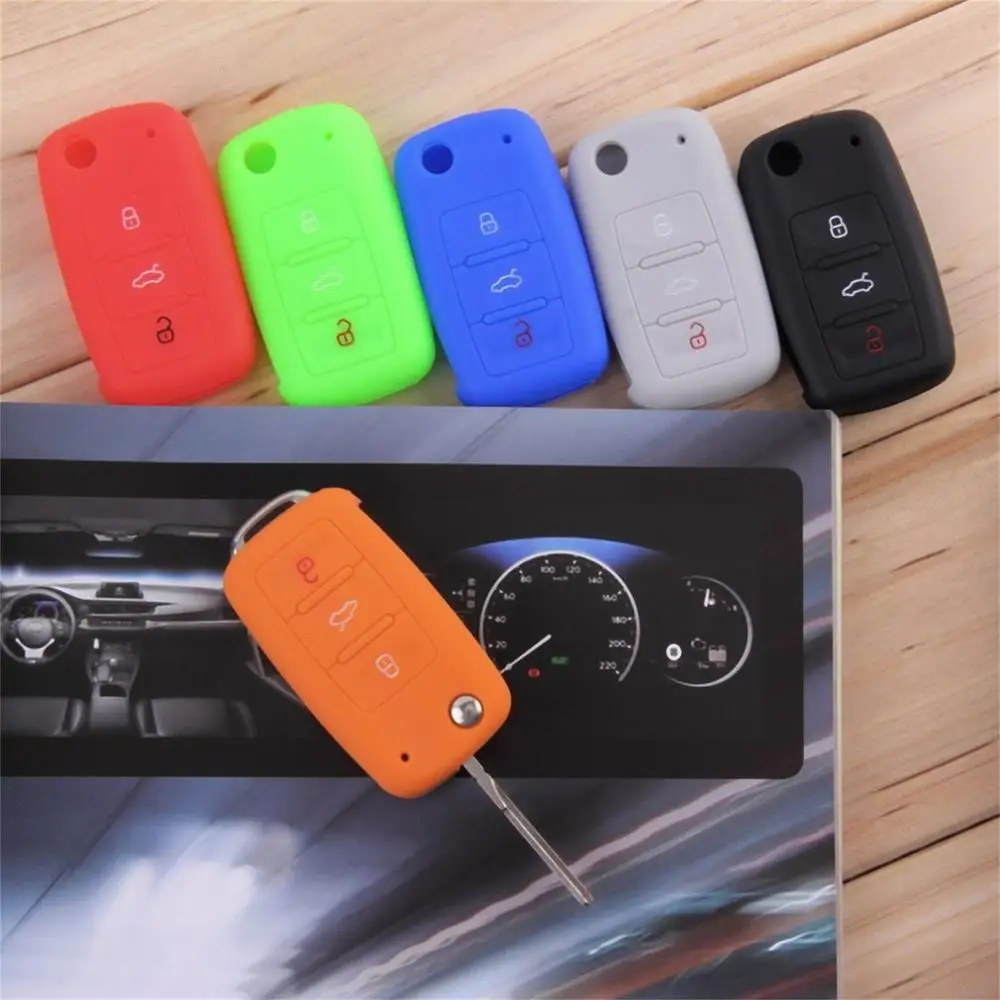 Оригинальный CATUO 6 цветов Популярный силиконовый чехол для автомобильного ключа