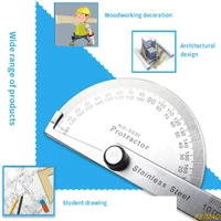 1 pc angle ruler 180 degree protractor metal angle finder goniometer stainless steel woodworking tools rotary measuring ruler