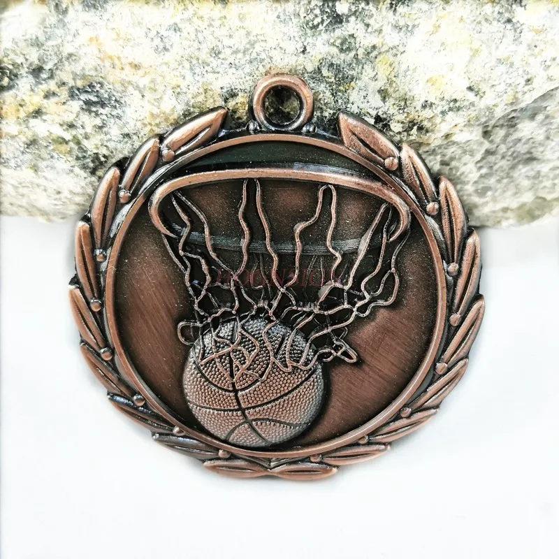 Игры в баскетбол медаль за соревнования памятная золотая бронза завода школьная