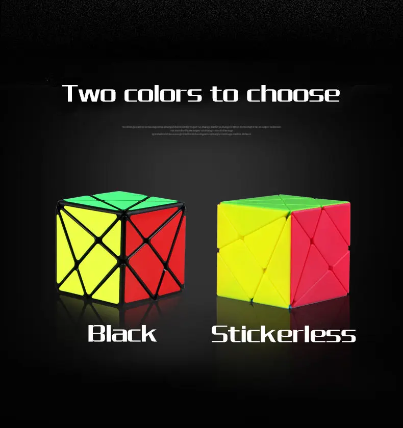 Новинка, Qiyi Axis Cube, без наклеек или с черными сменами, неправильная головоломка Jingang 3x3, волшебный кубик странной формы, детская игрушка для соревнований