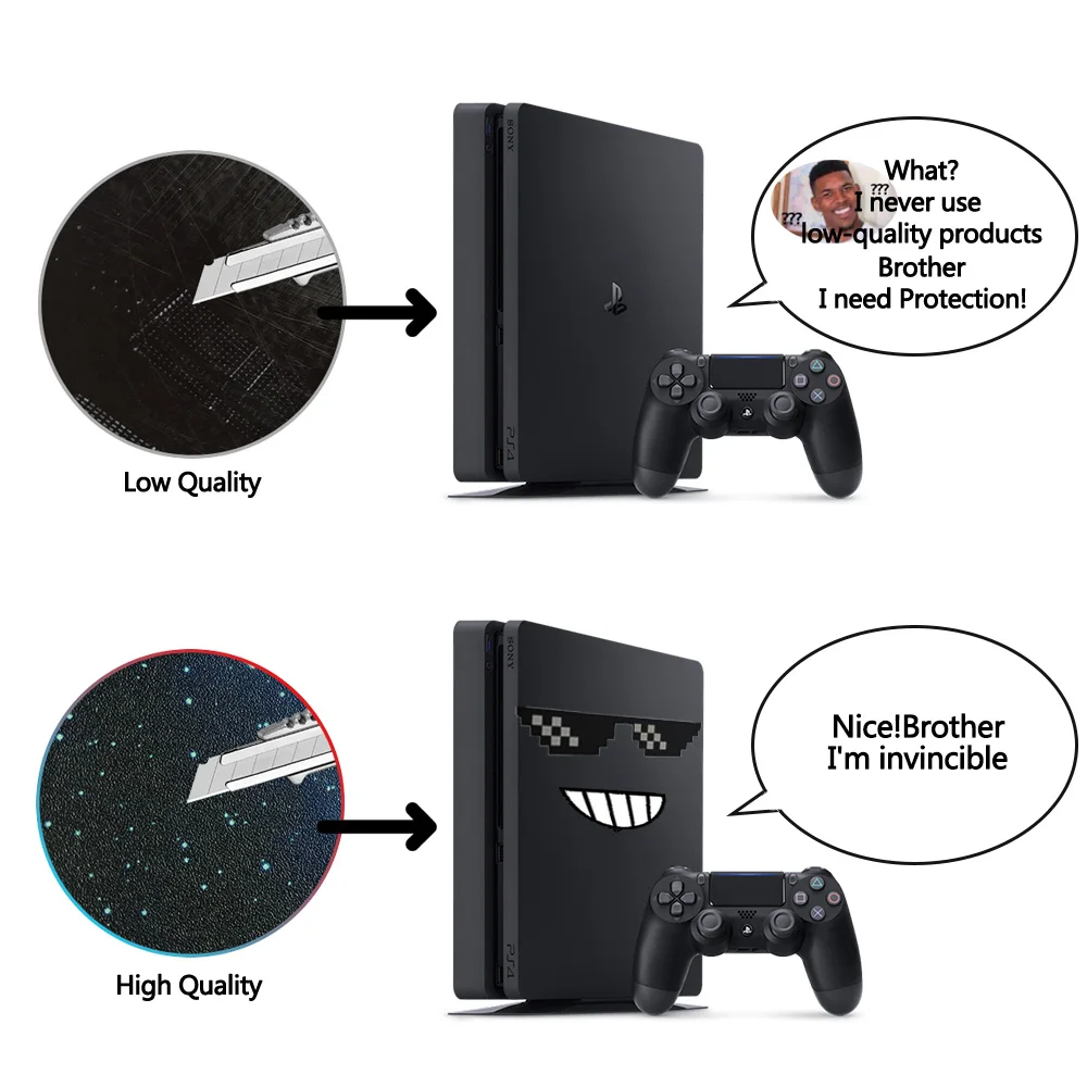 Предоставляем на заказ виниловые наклейки Final Fantasy для Sony Playstation 4 Slim, аксессуары для джойстика и консоли Ps4.