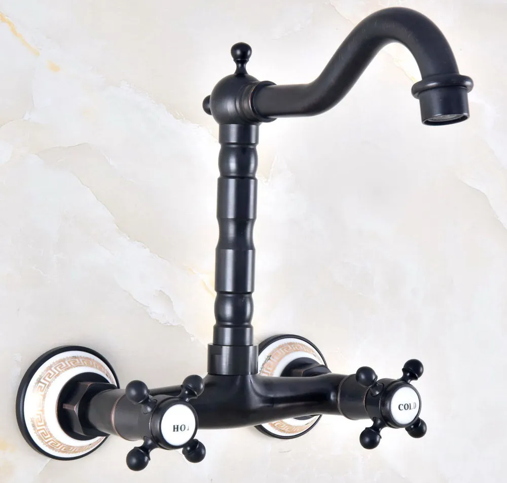 Черный Масло втирают античная латунь ванная комната кухонная раковина смеситель