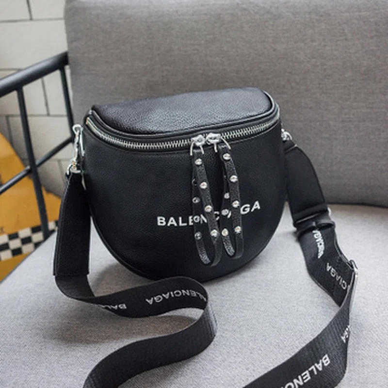 

Designer Bags High Quality Women Crossbody Bags Female PU Leather Shoulder Bag Fashion Retro Wide Shoulder Strap Soft Women Bag