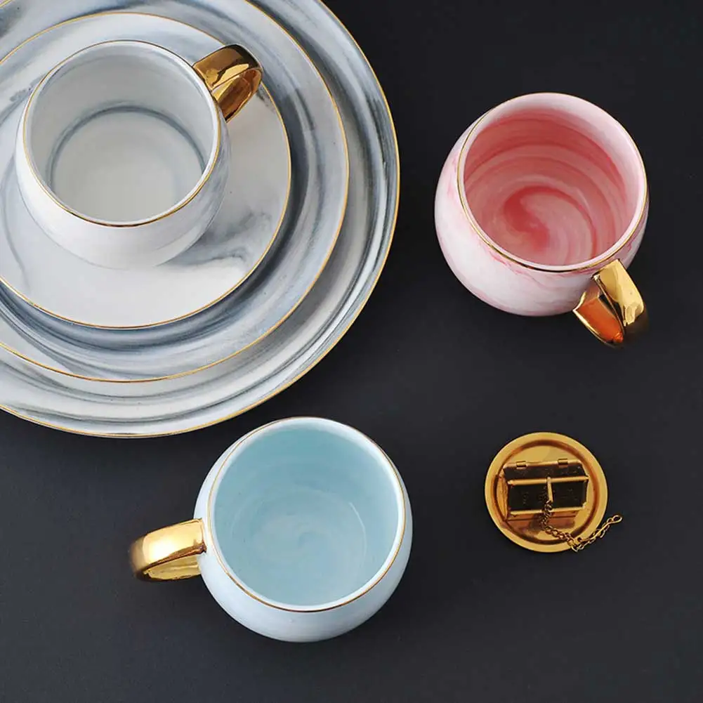 Горячая Скандинавская кружка Мраморная керамическая чашка для молока чая